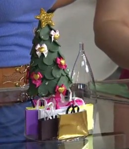 Passo a passo de como fazer uma árvore de Natal de biscuit - Adriana Aveiro