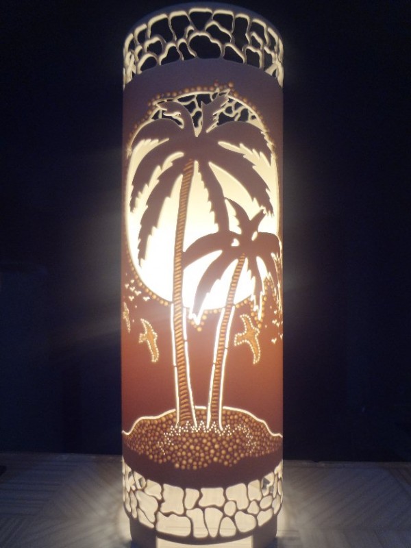luminária de cano pvc
