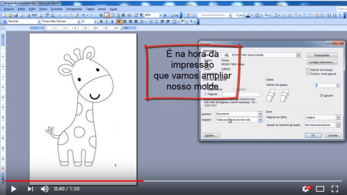como ampliar moldes e imprimir