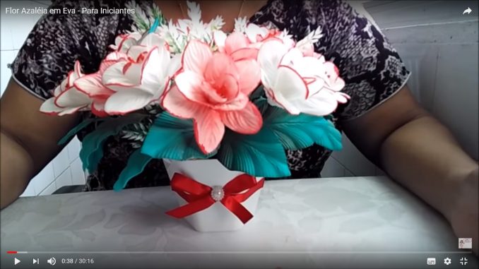 flor azaleia em eva de EVA