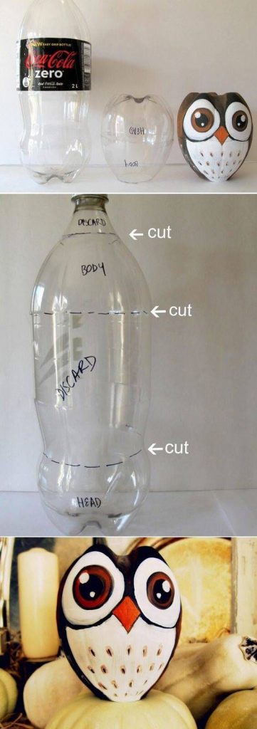vasos de bichinho com garrafa PET