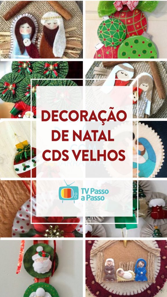 Enfeites de natal com CD's