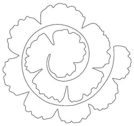 molde flor de papel