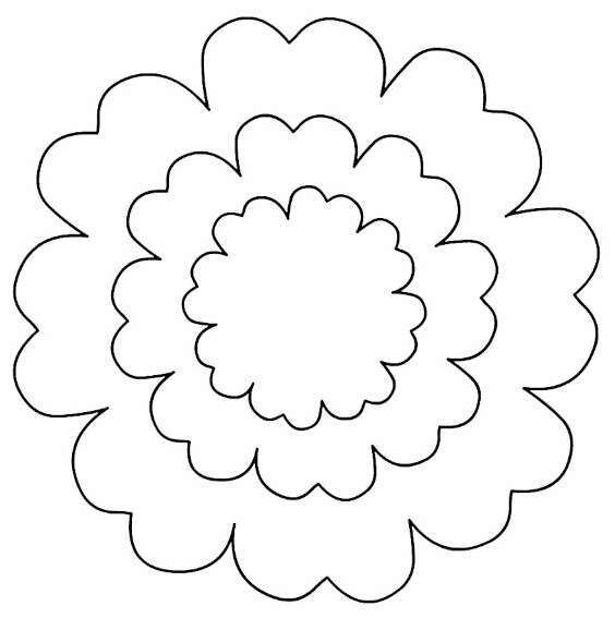 molde flor de papel