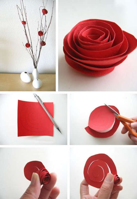 como fazer flor de papel