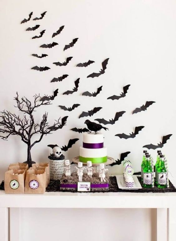 20 moldes de morcego para Halloween - Como fazer em casa  Halloween  stencils, Halloween silhouettes, Minimalist halloween