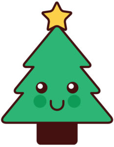Árvore de Natal Kawaii