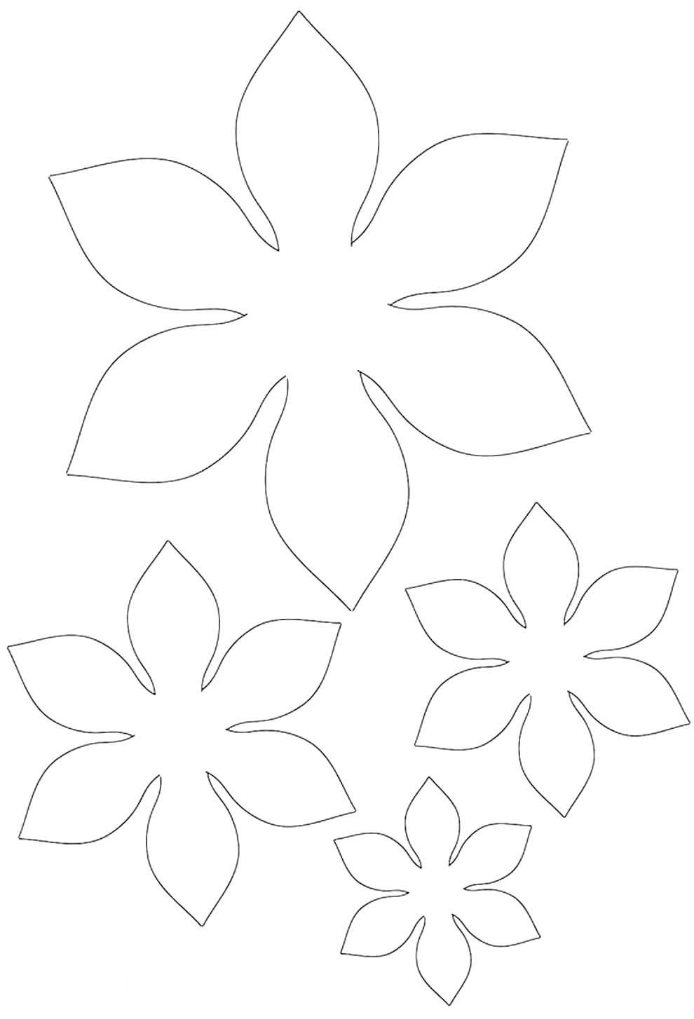 Moldes de pétalas de flor