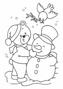 Desenhos de bonecos de neve para colorir
