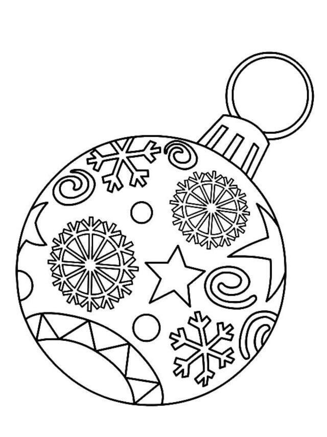 Desenhos de bolas de Natal para colorir