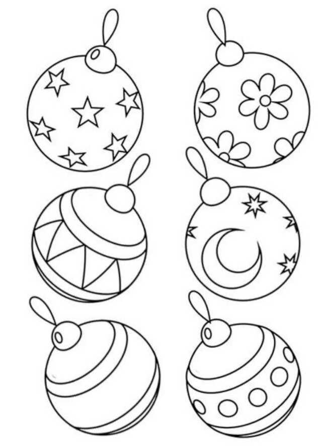 desenhos de bola de natal para colorir