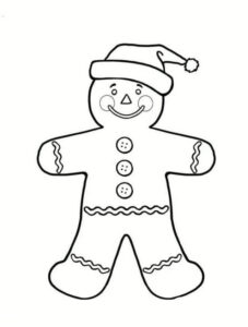 desenho de biscoito de gengibre para colorir gingerbread (