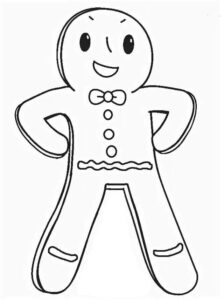 desenho de biscoito de gengibre para colorir gingerbread (