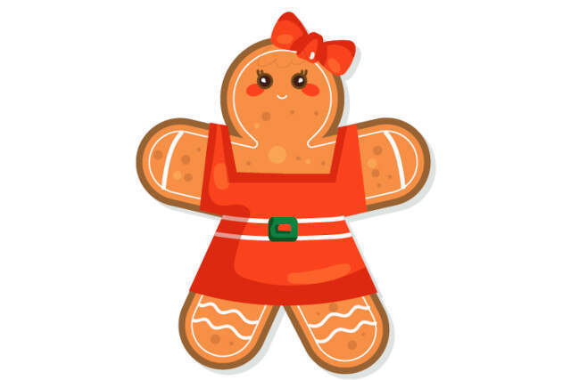 desenho de biscoito de gengibre para colorir gingerbread
