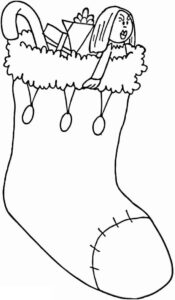 desenhos de meias de natal para colorir